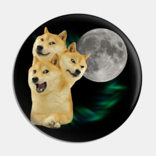 3 Doge Moon Pin