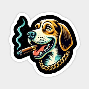 The Dog Life Hound Dog Cigar Magnet