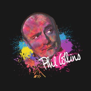 Phil Collins Face Watercolor Painting T-Shirt