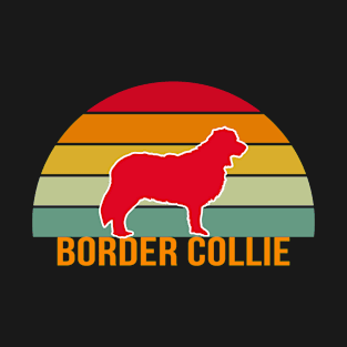 Border Collie Vintage Silhouette T-Shirt