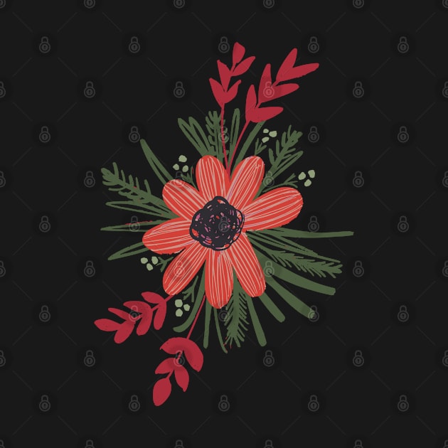 Black, red and white cosmos png by FrancesPoff