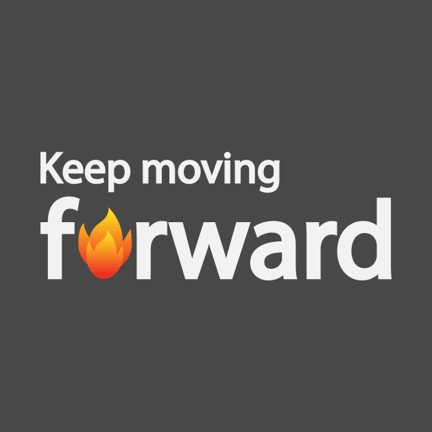 Keep moving forward typographic logo design by D1FF3R3NT