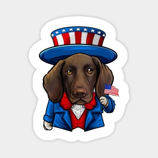 Fourth of July German Shorthaired Pointer Magnet