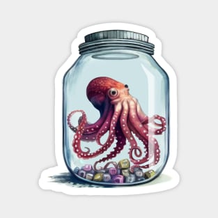 Octopus in a Jar Magnet