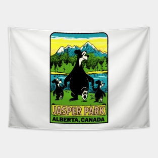 Jasper National Park Alberta Canada Vintage Tapestry