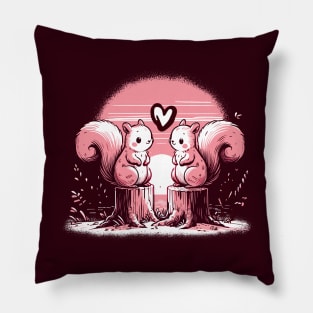 couple a squirrel Pillow