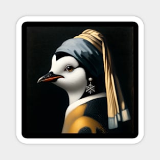 Wildlife Conservation - Pearl Earring Emperor Penguin Meme Magnet