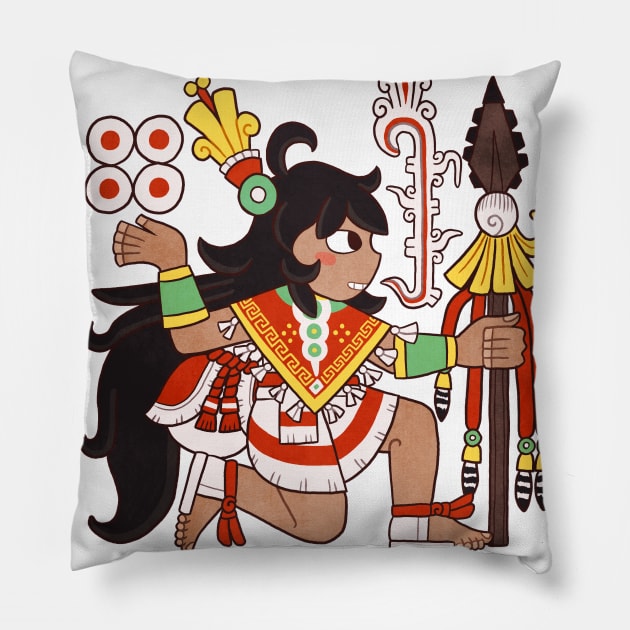 Donaji - Great Soul Glyph Pillow by Itzcacalotl