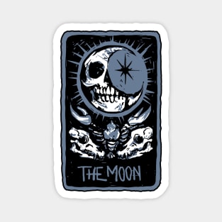 The Moon Skeleton Skull Tarot Card Magnet