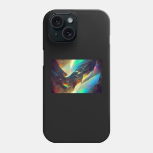 Holographic Crystal Fractured Waves Phone Case