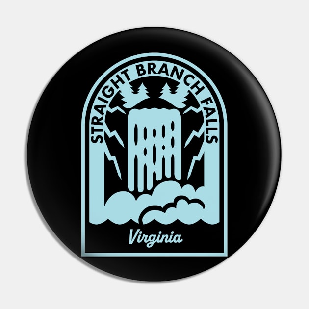 Straight Branch Falls Virginia Pin by HalpinDesign