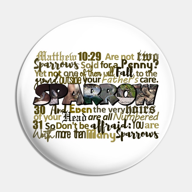 Matthew 10:29-31 Sparrow Big Letter Word Art Pin by ButterflyInTheAttic