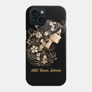 artistic swimming, synchronized swimming, golden dancers v5 Phone Case