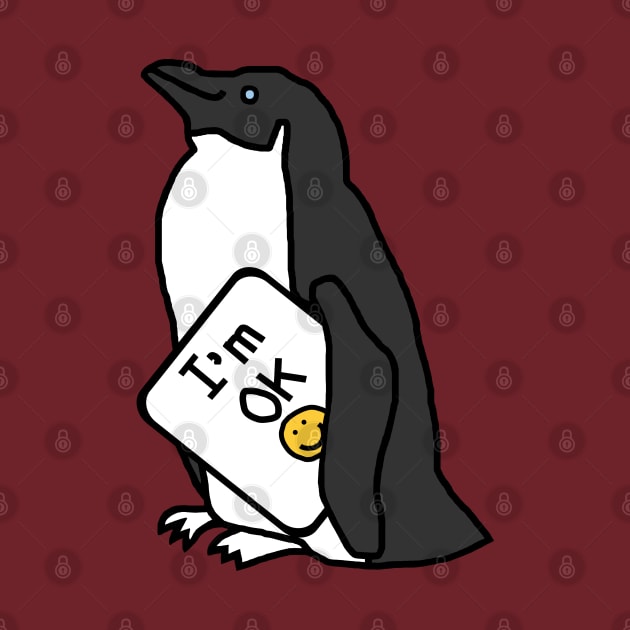 Penguin says with self care Im Ok by ellenhenryart