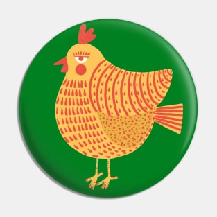 The and yellow easter chicken, version 3 Pin