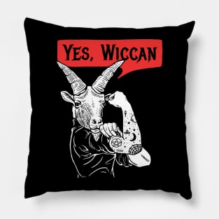 Yes Wiccan Pillow