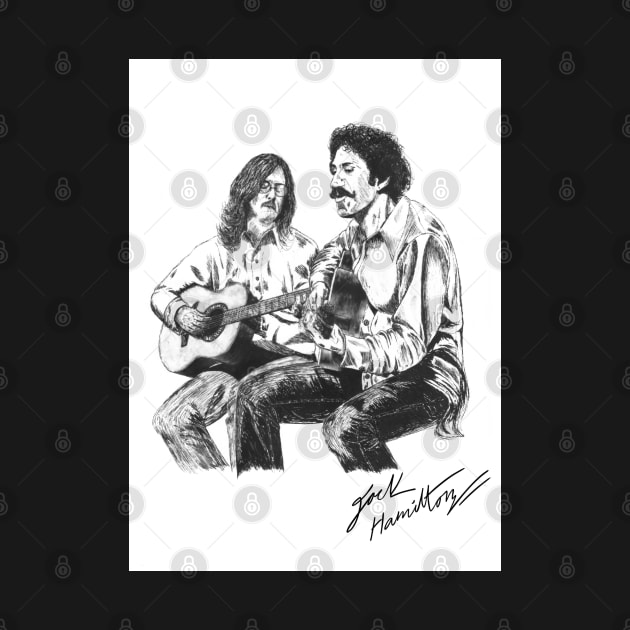 Jim Croce & Maury Original Ink Drawing Print by HamiltonArt