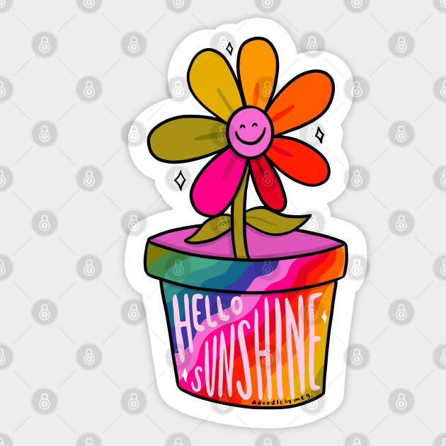 Hello Sunshine - Flower - Sticker