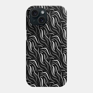 black and white brush strokes print Phone Case