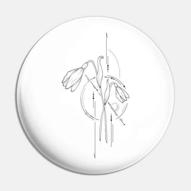 Snow Drop Pin by Designs by Katie Leigh