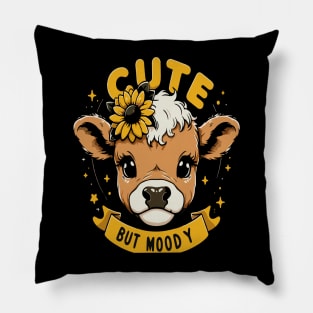 Cute But Moody Cow Pillow