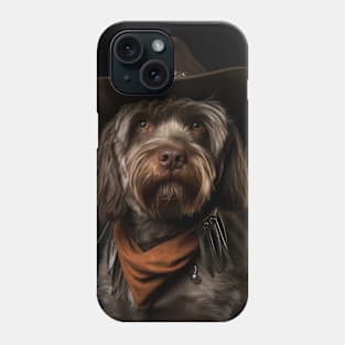 Cowboy Dog - Wirehaired Pointing Griffon Phone Case