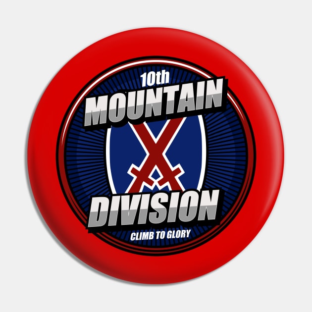 10th Mountain Division Pin by TCP