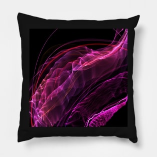 Cool vs hot - Abstract pink flames. Pillow