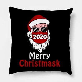 Merry Christmask 2020 Masked Santa For Christmas Pajamas Family Xmas Pillow