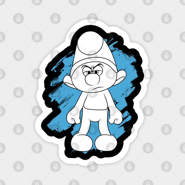 grouchy smurf Magnet by Arie store