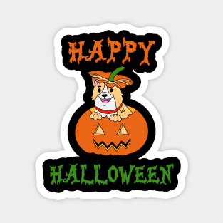 Happy Halloween Corgi Dog Lovers Novelty Gift  Happy Halloween German Shepherd Dog Lovers Novelty Gift Magnet