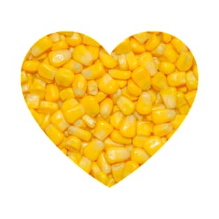 I Love Corn Heart Food Photograph T-Shirt