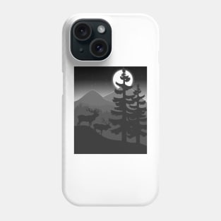 DEER IN MOUNTAIN NIGHT Phone Case