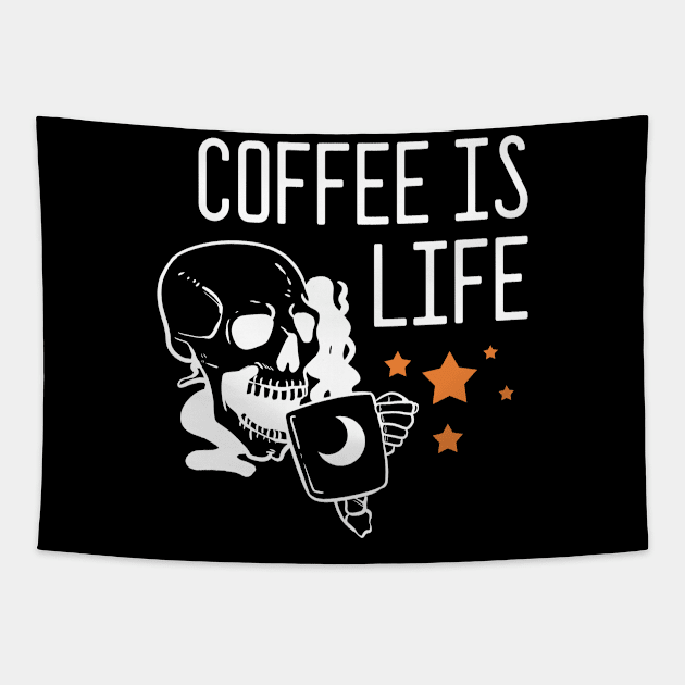 Coffee is Life - For Coffee Addicts Tapestry by RocketUpload