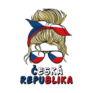 Ceska Czech Republic Flag Girls Czech Girl Kids T-Shirt