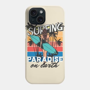 Surfing Paradise on Earth Phone Case