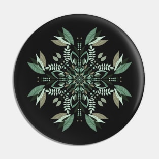 Mint Symmetrical Mandala Pin