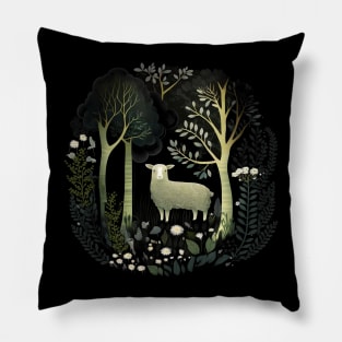 A sheep in the forest Pillow