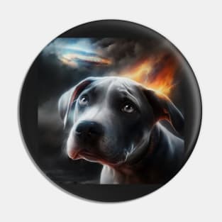 Scared Pit Bull Puppy Pin