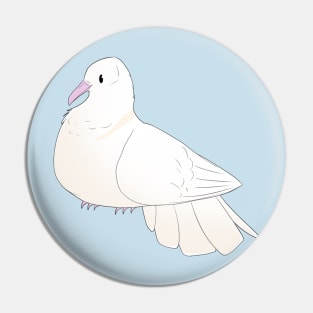 White Collared Dove Pin