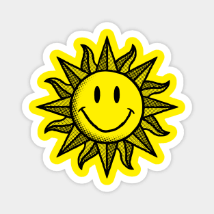 Vintage Smiley Sun Magnet