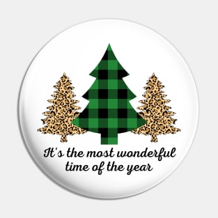 LEOPARD AND PLAID CHRISTMAS TREE Pin