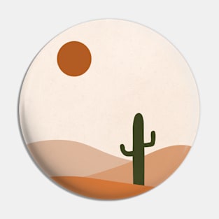 Cactus in the desert sand Pin