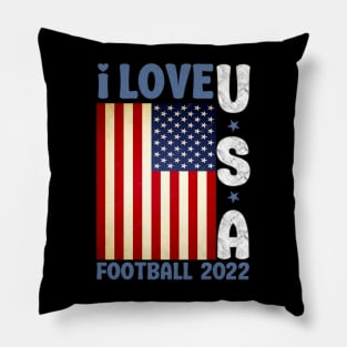 I Love USA Football 2022 Pillow