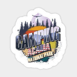 Camping  National Park Vintage USA Best gift for campers Adventure gear Magnet