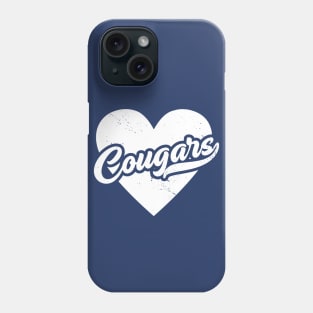 Vintage Cougars School Spirit // High School Football Mascot // Go Cougars Phone Case