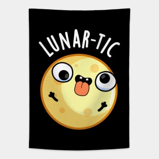 Lunartic Funny Astronomy Moon Pun Tapestry