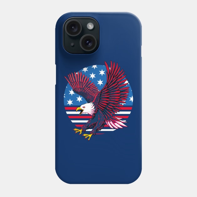 American Eagle Flag Phone Case by TMBTM