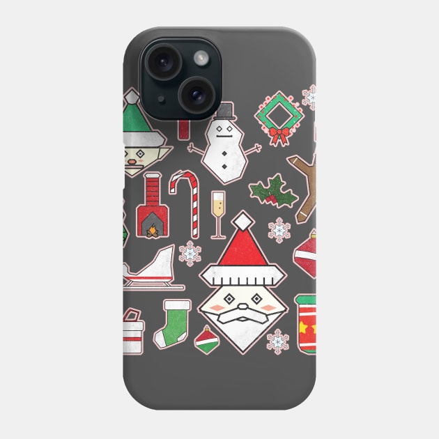 8ts Vintage Christmas Flash Sheet Phone Case by kewlwolf8ts