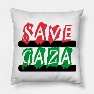 Save Gaza  - Montage - Front Pillow